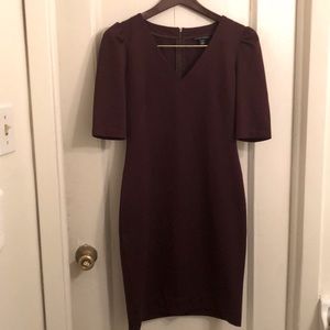 Banana Republic Puff Sleeve Ponte Dress